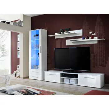 Obývací stěna ImportWorld Obývací stěna Gregorio A, bílá matná/bílý lesk