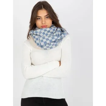 Šála Dámský šátek kostkovaný ELLEN ecru-tmavě modrý