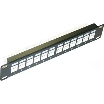 Patch panel XtendLan Patch panel 10", 12 portů, 1U, Cat6 PPO-12STP