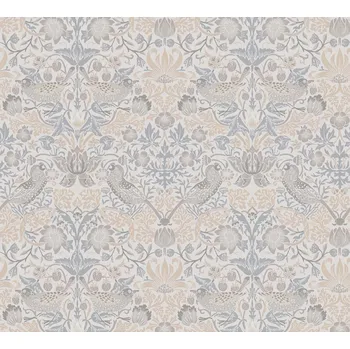 Tapeta A.S. Création | Vliesová tapeta na zeď ART OF EDEN 39056-4 | 0,53 x 10,05 m | bílá, béžová, šedá + Bílá, béžová, šedá vliesová tapeta na stěnu 390564 v rozměru 0,53 x 10,05 m