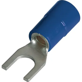 Kabelové oko 260863 Vidlička lisovací s izolací 16 mm2, M 8 modrá, Haupa