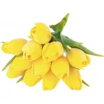 Umělé tulipány s listem 6 ks