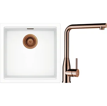 Granitový dřez Set Schock S27-14 (dřez Kiruna N-100 Day + baterie Keto Měď + komponenty Měď)