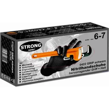 Vyšetřovací rukavice GRIP SCHWARZ ruk. jednorázové nitril - černá - 2XL