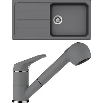 Granitový dřez Set Schock S23-2 (dřez Formhaus D-100L Croma + baterie Cosmo.120 Croma)