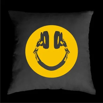 Dekorativní polštářek TEKNOSHOP Smile dnb polštářek s potiskem oranžový