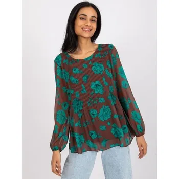 Dámská halenka Dámská halenka LIANA hnědo-zelená