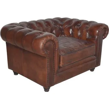 Křeslo Kožené křeslo Chester DT31 Barva nohou: Taupe, Kůže: Light Brown