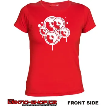 Dámské tričko TEKNOSHOP Repro tekno tričko s potiskem dámské XL červené