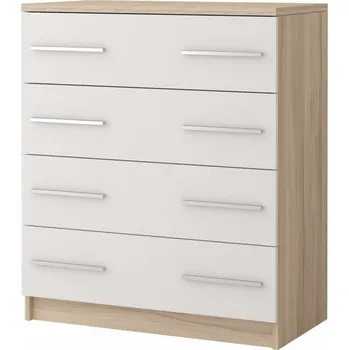 Komoda Eoshop Komoda 4S 02 Amiga III, Dub Sonoma / Bílá