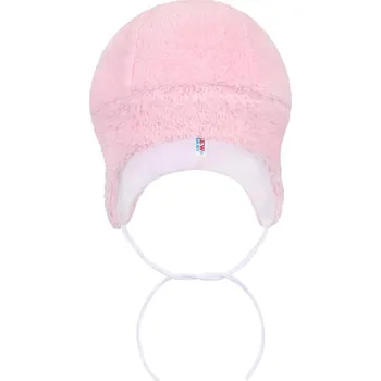 Kojenecká čepice Zimní čepička New Baby Nice Bear růžová, vel. 86 (12-18m)