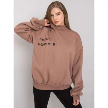 Dámská mikina Dámská mikina oversize tepláková KELLY světle hnědá