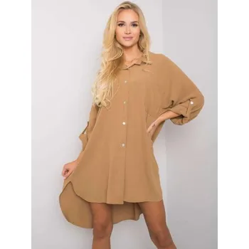 Dámské šaty Dámské šaty oversize ELARIA tmavě béžové