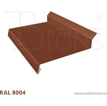 Střešní lemovaní Oplechování říms rš 190 cihlově červená