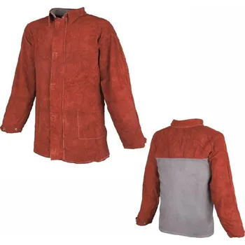 Jednorázový oděv FORTRESS blůza kožená pro svářeče - červe/šedá - 2XL