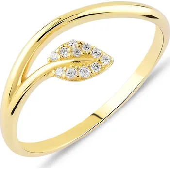 Prsten Lillian Vassago Zlatý prsten s přírodním motivem LLV06-GR087 Velikost prstenu: 59