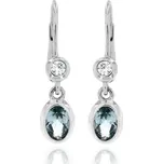 Zlatnictví U Kostela Zlaté visací náušnice s akvamarínem a zirkony 247 695538735