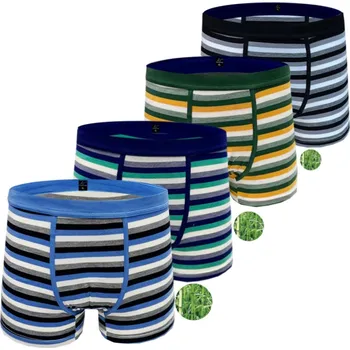 Pánské spodní prádlo Findraod Pánské bambusové boxerky mix barev - Findroad (4 ks v balení ) Barva: Mix barva, Velikost: M