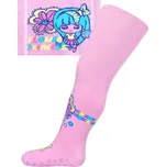 Bavlněné punčocháčky New Baby s ABS světle růžové flower princess, vel. 104 (3-4r)