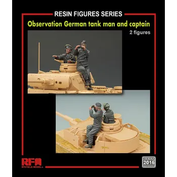 Plastikový model Ryefield model 1/35 Observation German tank man and captain