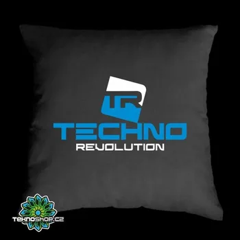 Dekorativní polštářek TEKNOSHOP Techno Revolution tekno polštářek s potiskem černý