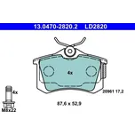 Sada brzdových destiček, kotoučová brzda ATE 13.0470-2820.2