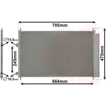 Výparník klimatizace Kondenzátor, klimatizace VAN WEZEL 53005410