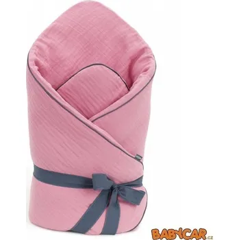 Zavinovačka MAMO TATO kojenecká mušelínová zavinovačka Starorůžová