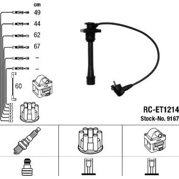Zapalovací kabel Sada kabelů pro zapalování NGK RC-ET1214
