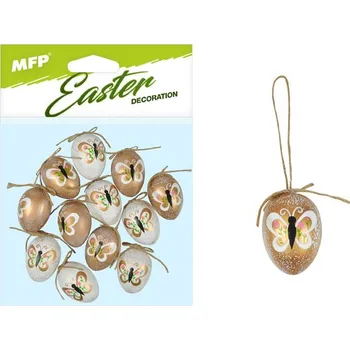 MFP MFP, vajíčka plastová 4 cm, Velikonoce, mix motivů, 12 ks Motiv: Číslo 1