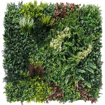 umělá květina Umělá živá zelená stěna RED GARDEN, 100 x 100cm