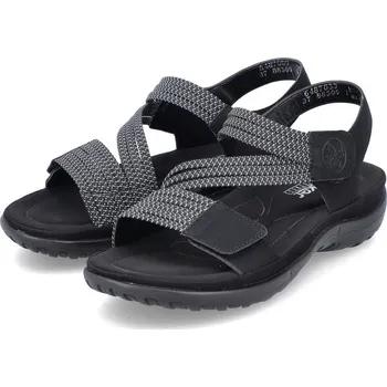 Dámské sandále Dámské syntetické sandálky 64870-00 Rieker černé Barva: schwarz, Velikost: 42