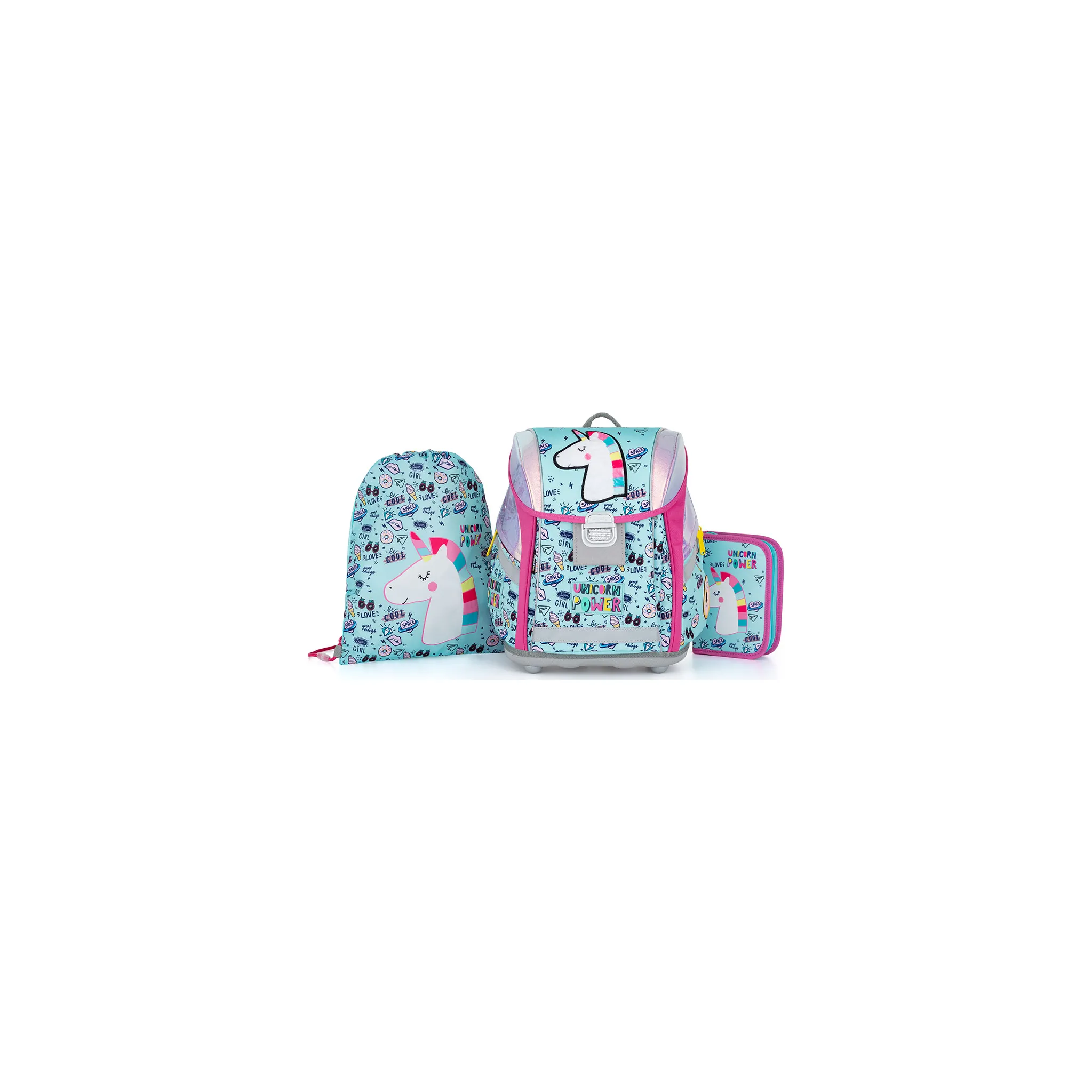 Fotografie 1 - Set školních potřeb Oxybag Premium Light 3dílný set Unicorn Iconic 0-98423