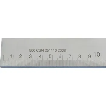 Řezací pravítko Ploché ocelové měřítko s laserovým popisem Kmitex 500x32x6 mm