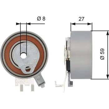 Napínací kladka, ozubený řemen GATES T43139