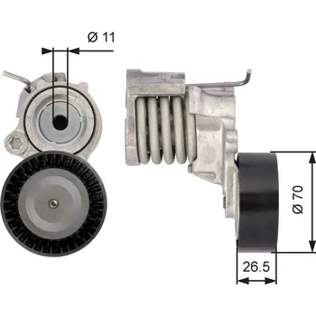 Napínák, žebrovaný klínový řemen GATES T39115