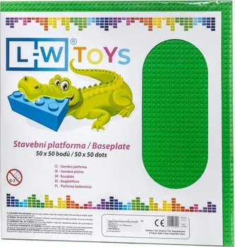 Stavebnice ostatní L-W Toys LW2021 velká podložka na stavění 50 x 50 bodů zelená