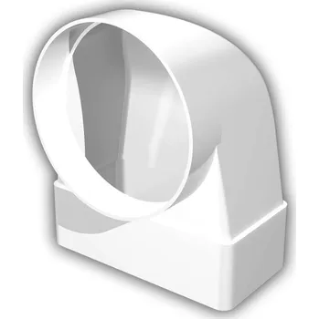 Ventilační potrubí Koleno redukce 90° pro větrací potrubí 110x55 a d104 mm MIKAWI 59-1335