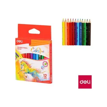 Pastelka Pastelky DELI trojhranné ColoRun 12 barev mini EC00400