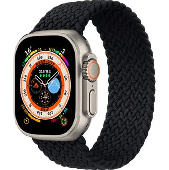 Řemínek na hodinky Beweare Elastický pletený řemínek na Apple Watch na 8 / 7 / 6 / 5 / 4 / 3 / 2 / SE (49/45/44/42 mm) - černý