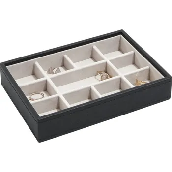 Šperkovnice Stackers, Krabička na šperky Stackers s 11 přihrádkami mini černá samet - Formadore