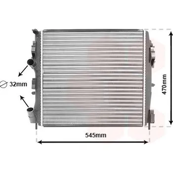 Chladič motoru Chladič, chlazení motoru VAN WEZEL 43002325