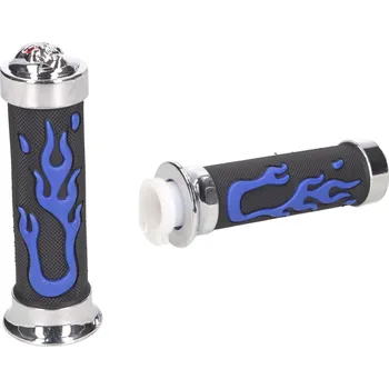 Chránič ruky pro motocykl 101 Octane Gripy Custom Flame, modrá IP16334