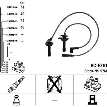 Zapalovací kabel Sada kabelů pro zapalování NGK RC-FX51