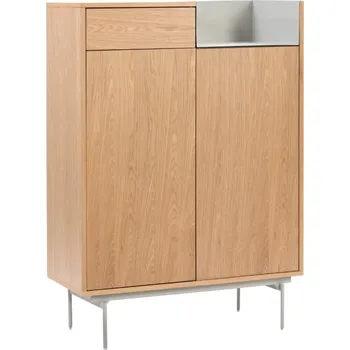 Komoda Dubová komoda Teulat Valley 92 x 40 cm se světle šedým dekorem