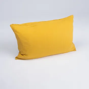 Povlak na dekorativní polštářek Tulimese Náhradní povlak mušelínová hořčicová VELIKOST NÁHRADNÉHO POVLAKU: POVLAK 60X40 CM