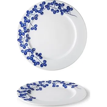 Talíř G.Benedikt 1882, Karlovy Vary Porcelánový mělký talíř Indigo, ruční malba - 26 cm