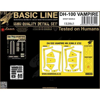 Plastikový model HGW 1/32 DH-100 Vampire (INFINITY M.) BASIC LINE