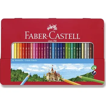 Kresba Pastelky Faber-Castell - 36 barev, plechová krabička