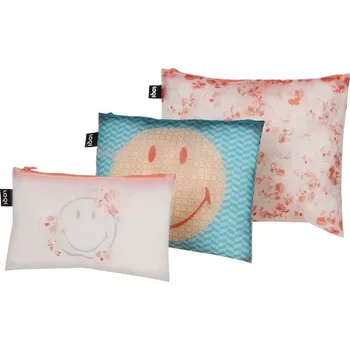 LOQI, Taštičky LOQI Transparent Smiley 3 ks - Formadore